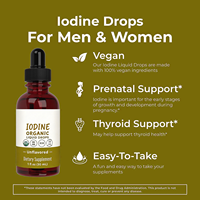 Gouttes de Iodure de Potassium Végétaliennes Anti-Radiation Personnalisées OEM, Liquide Oral pour Soutenir la Santé de la Thyroïde, Compléments Alimentaires, Déconseillé aux Femmes Enceintes