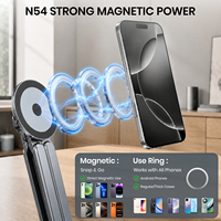 Support de téléphone magnétique pliable compact 3 en 1, support multifonction pour ordinateur portable, tablette, smartphone, prise de vue à la main