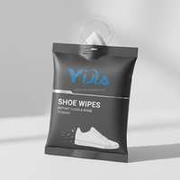Lingettes nettoyantes pour chaussures en petit format, emballées individuellement, à usage unique, pour l'entretien des chaussures en déplacement, OEM, marque privée