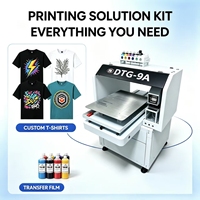 Nouvelle imprimante DTG entièrement automatique avec nettoyage automatique des têtes d'impression, machine tout-en-un pour l'impression directe sur vêtements, pour impression multicolore sur matériaux flexibles