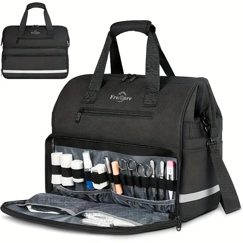 Portable Fashionable Medicine Storage Bag Organizer First Aid Kit with Medicine Bottle for Travel Holds Pills & Vitamins