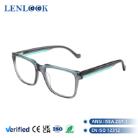 Montura de Gafas de Acetato Hechas a Mano, Modernas y Retro, Unisex, para Lentes Ópticas