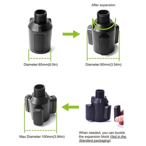 Support de tasse de <span class=keywords><strong>voiture</strong></span> rotatif à 360 degrés avec support de téléphone portable, base extensible 5 en 1, <span class=keywords><strong>plateau</strong></span> de tasse de <span class=keywords><strong>voiture</strong></span> avec porte-tasses et porte-téléphone - Product Image 4