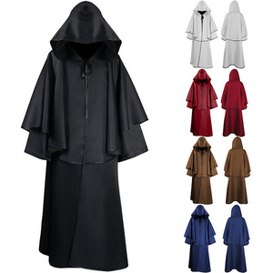 Cape à capuche vintage médiévale, robe de sorcier ou de traître pour Halloween, costume de cosplay - Product Image 1