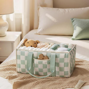 Bolsa de Pañales de Gran Capacidad de Poliéster para <span class=keywords><strong>Maternidad</strong></span>, con Estampado Floral, Impermeable, Duradera, Plegable, <span class=keywords><strong>Cesta</strong></span> de Almacenamiento para Artículos de Bebé - Product Image 2