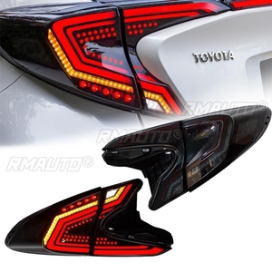 ไฟท้ายรถยนต์ LED แบบไดนามิก 2 ชิ้น สำหรับ Toyota CHR ปี 2016-2020 พร้อมไฟ DRL ไฟเบรก ไฟถอย และไฟเลี้ยวแบบไดนามิก - Product Image 2