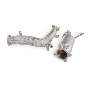 Tuyau de descente en acier inoxydable pour <span class=keywords><strong>Audi</strong></span> <span class=keywords><strong>A5</strong></span> <span class=keywords><strong>40</strong></span> <span class=keywords><strong>TFSI</strong></span> 2.0T <span class=keywords><strong>2020</strong></span>-2025 Coupé <span class=keywords><strong>Sportback</strong></span> Cabriolet Haute Performance avec bouclier d'isolation - Product Image 6