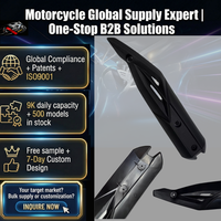 Pelindung Knalpot Motor Universal Custom Fit Geometri dengan Isolasi Panas untuk Sepeda Motor
