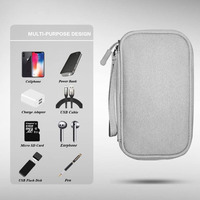 Estuche Organizador de Tecnología Multifuncional, Estuche Rígido para Discos Duros Externos, Bancos de Energía, Cables y Más
