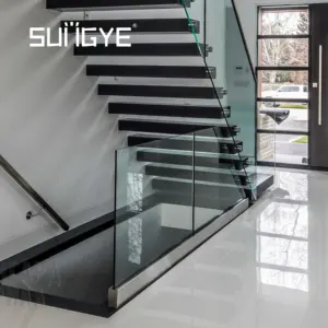 Glas treppen befestigungen Installation zubehör Endstücke Griff befestigungen Großhandel Glass chiene für Treppe