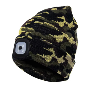 Wholesale Knitted <b>Hat</b> With LED Light 4 Piece USB - Product Image 1
