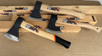 Hache tactique de survie LONSDOW portable et pliable avec manche en bois et tête en acier, multi-usage pour le camping et les activités de plein air