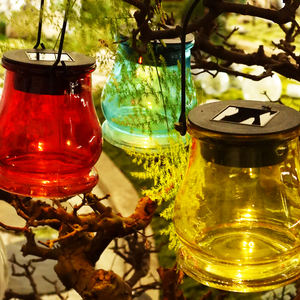 Nuevo diseño blanco cálido LED botella de vidrio tarro linterna solar colgante vidrio Luz Jardín exterior luz para paisaje decorativo - Product Image 5