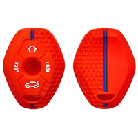 Housse de clé à deux tons en silicone à motif nid d'abeille pour les modèles plus anciens des séries X3, X5, Z3, Z5, E38, E46, E39