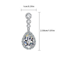 Piercing de nombril unisexe en acier inoxydable électroplaqué, motif cœur à trois zircons, ultra-brillant, avec zircon goutte d'eau, pour bijoux