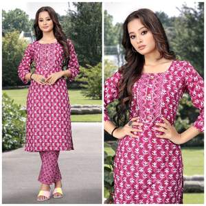 Pantalones Kurtis con estampado de algodón de diseñador más vendidos para mujer, ropa de fabricante y proveedor indio - Product Image 2
