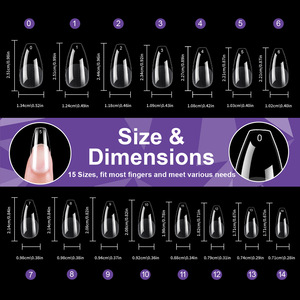 <span class=keywords><strong>Faux</strong></span> <span class=keywords><strong>ongles</strong></span> en gel souple à couverture complète, en PMMA acrylique, à presser, pour salon ou usage domestique - Product Image 6