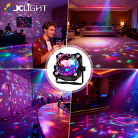 Lumière stroboscopique à boule magique LED 3 en 1 RGB + UV avec télécommande pour DJ disco