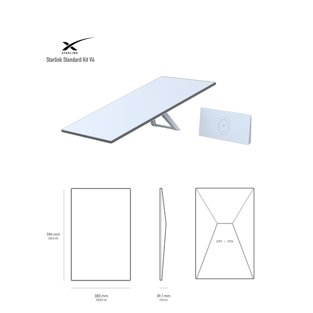 Space X Starlink Standard Kit Gen 3 Original Wi-Fi System MINI Internet Kit V4 Dish Satellite Connectivity Digital Aluminium