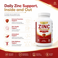 Produsen Tablet Seng Premium, Suplemen Antioksidan Pendukung Imunitas, Meningkatkan Kesehatan Kulit, 50mg, 60 Tablet Seng
