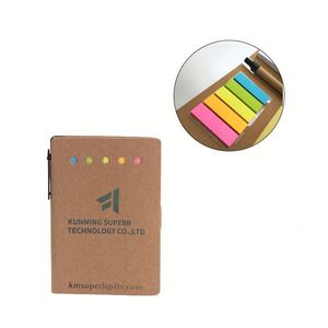 Bloc-notes personnalisé avec logo, mini bloc-notes en papier artisanal multifonctionnel pour étudiants avec stylo - Product Image 3