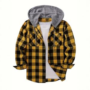 2025 New Long Sleeve <b>Checkered</b> Shirt Versatile Rascal Hoodie Men's High End Trendy <b>Top</b> Men's Shirt - Product Image 6