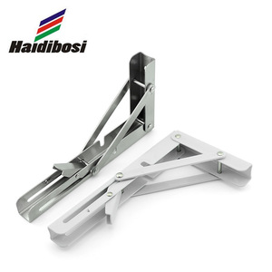 Hardibosi Stainless Steel Folding Triangular <b>Bracket</b> Support Heavy Duty Shelf Wall Mount <b>Bracket</b> For Shelves - Product Image 1