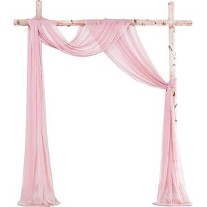 Ensemble de tissu de draperie d'arc de mariage détachable nouvelle arrivée rideau de fond transparent pour les cérémonies de mariage et la décoration de plafond de fête - Product Image 4
