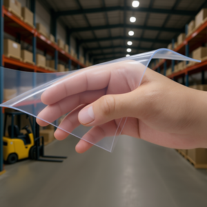 Bande de rideau en PVC pour porte, 100 pieds x 12 pouces, transparente, en plastique lisse, en rouleau, pour entrepôts, usage industriel - Product Image 2