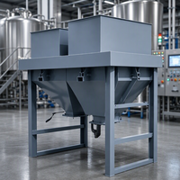 Support de trémie de pesage pour granulats avec croisillons en profil C, plaque de base boulonnée et verrouillage à œillet annulaire pour usine