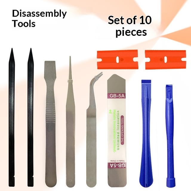 10-Piece Disassembly Tool Set Tablet and Phone Pry Tools Mobile Repair Kit Chromium-vanadium Steel