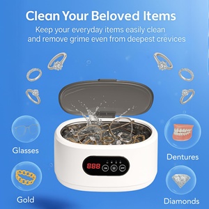 Limpiador ultrasónico de joyas ODM 812 para pedidos al por mayor, limpiador ultrasónico de gafas de 660 ml con desgasificación para herramientas de uñas, relojes y brochas de maquillaje - Product Image 2