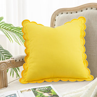 Offre Spéciale solide festonné brodé bord taie d'oreiller maison canapé décoratif haute qualité jeter coussins couverture