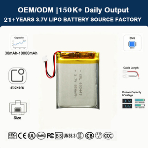 Fabrika Toptan Satış A Sınıfı UL KC Sertifikalı 603443 900mAh 3.7v Kese Tipi Lityum İyon Pil ODM Üreticisi - Product Image 1