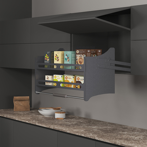 מטבח מתכווננת מעלית ארון סגירה רכה כפולה למשוך למטה מדף הרמה סלים מעלית סל מטבח צלחת - Product Image 3