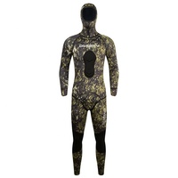 Combinaison de plongée en néoprène à cellules ouvertes de 1,5 mm, deux pièces, veste à capuche, pantalon taille haute, résistante aux UV