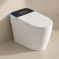 WC intelligent encastré au mur, à poser au sol, en céramique allongée, avec bidet intégré, siège chauffant, double chasse et télécommande