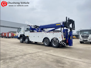 Camion de dépannage rotatif à 360 degrés Shacman 8x4, carrosserie de dépanneuse de 50 tonnes, camion de remorquage rotatif à vendre - Product Image 5