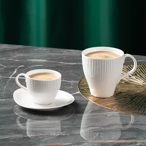 Jinbaichuan Bone Fine China di lusso tazza da tè e piattino in ceramica tazza da caffè regalo in ceramica