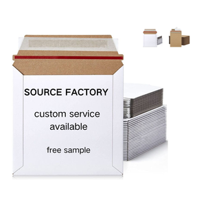 Sac d'expédition en carton recyclé, logo personnalisé, enveloppe rigide en papier kraft avec soufflet pour emballage express - Product Image 1