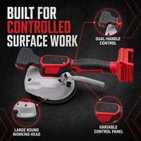 Vibrateur de nivellement de carreaux ultra-puissant, aspiration de 50 kg, 20 000 OPM, conception légère de 1,3 kg pour l'installation de carreaux muraux et de sol