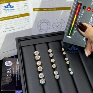 Anting Wanita Moissanite Potongan Brilian VVS S925, Ukuran 3mm 5mm 6.5mm <span class=keywords><strong>8mm</strong></span> 10mm 11mm, Lulus Tes Berlian - Product Image 6