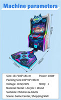 Machine d'arcade de danse pour enfants en métal Funpark, à pièces, garantie 1 an, commerciale pour les salles d'arcade et les parcs d'attractions