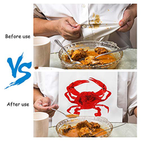 Bavoirs de fruits de mer pour adultes de restaurant imperméables personnalisés tablier de homard en plastique PE jetables en poly bavoir pour restaurant