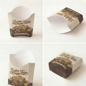 Caja de Papel Antigrasa Personalizada para Papas Fritas, para Restaurantes de Comida Rápida - Product Image 2