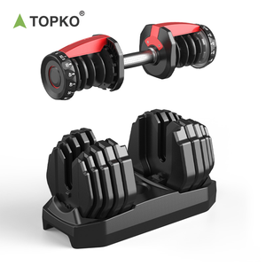 TOPKO 24kg クイックスマート調整式スチールダンベルウェイト 新型ダンベルセット ロック付き 家庭用フィットネス メンズ用 52ポンド - Product Image 4