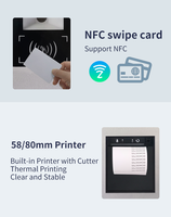 Impresora de Escritorio de 15.6 Pulgadas con Escáner de Códigos QR, Pantalla Táctil Capacitiva para Cajero, Computadora Todo en Uno con Pantalla Dual POS