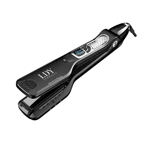 Plancha de vapor para el cabello, plancha mágica plana, máquina alisadora, vaporizador profesional de cerámica eléctrica LCD, plástico ABS de Guangdong, 250W, EE. UU., UE