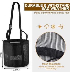 Échantillon gratuit : Filet à foin pour chevaux, sac à foin à alimentation lente pour chevaux, chèvres, moutons, sac de distribution de foin suspendu pour chevaux, écurie, pâturage - Product Image 3