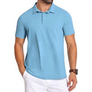 เสื้อยืดสีฟ้าสำหรับผู้ชาย ผลิตจากผ้าโพลีเอสเตอร์พรีเมียม 100% แห้งเร็ว ดีไซน์ตัดเย็บพิเศษ นุ่ม ระบายอากาศได้ดี ทรงสวยทันสมัย เหมาะสำหรับใส่ลำลอง - Product Image 1